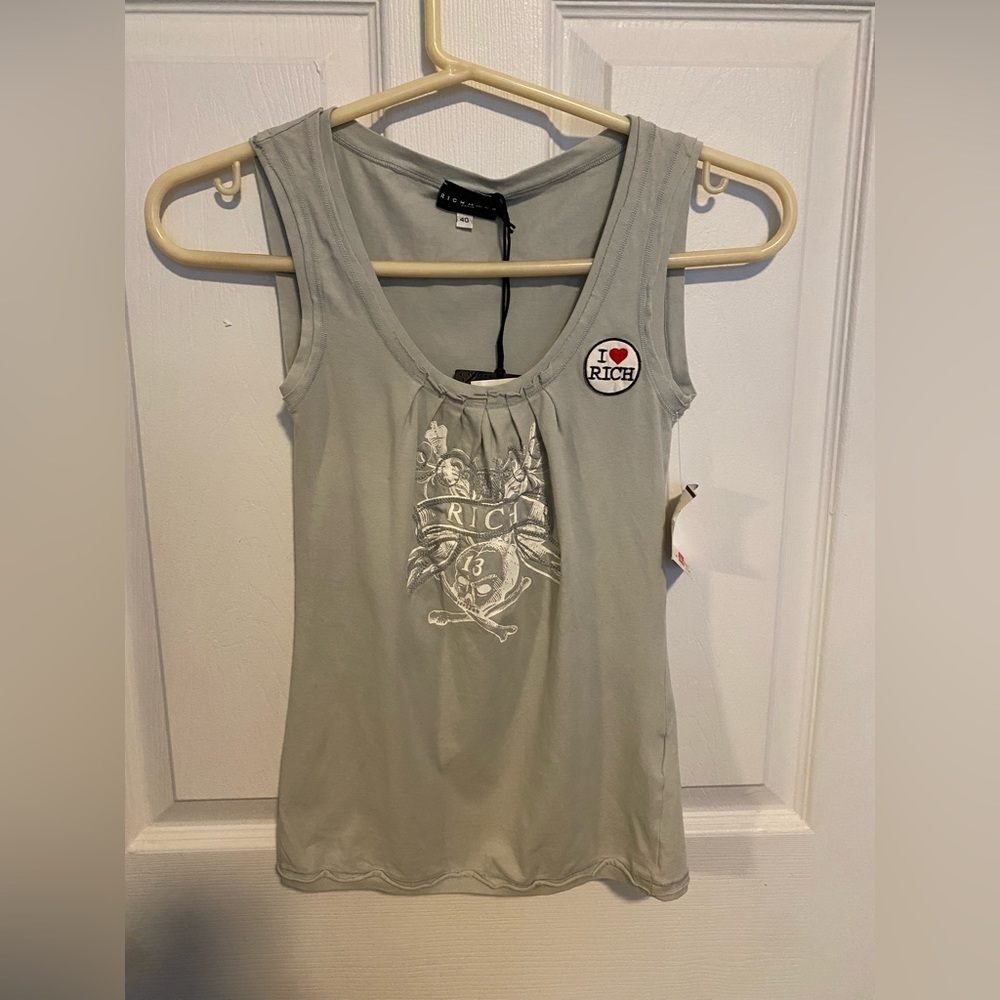 John Richmond Denim cotton  authentic tank top NWT